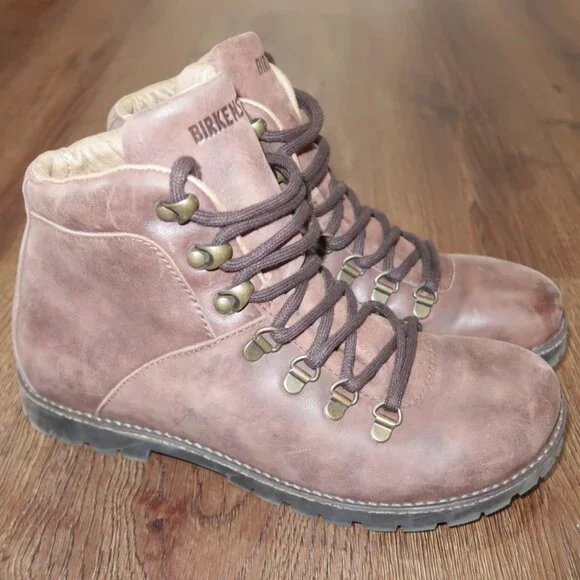 Womens Birkenstock Jackson Brown Leather Lace Up Casual Hiking Boots 39 8/8.5 US - Picture 5 of 7